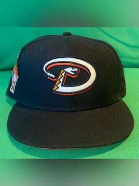 New Era Black Arizona Diamondbacks Snapback Hat with Orange and White Logo